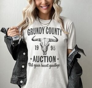 Grundy County Auction Retro Inspired Concert Tee 90s Country Music Shirt
